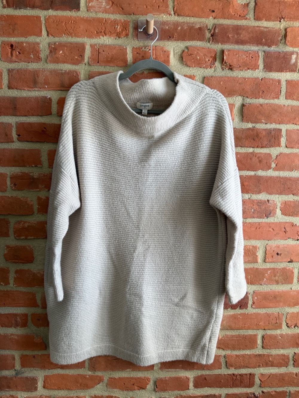 Cream Tunic Sweater - Women's Cozy Pullover